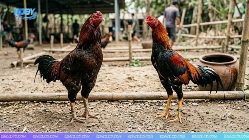 Hình ảnh so sánh ngoại hình giữa gà đòn và gà cựa giúp sư kê nắm rõ cách phân biệt gà đòn và gà cựa chính xác nhất.